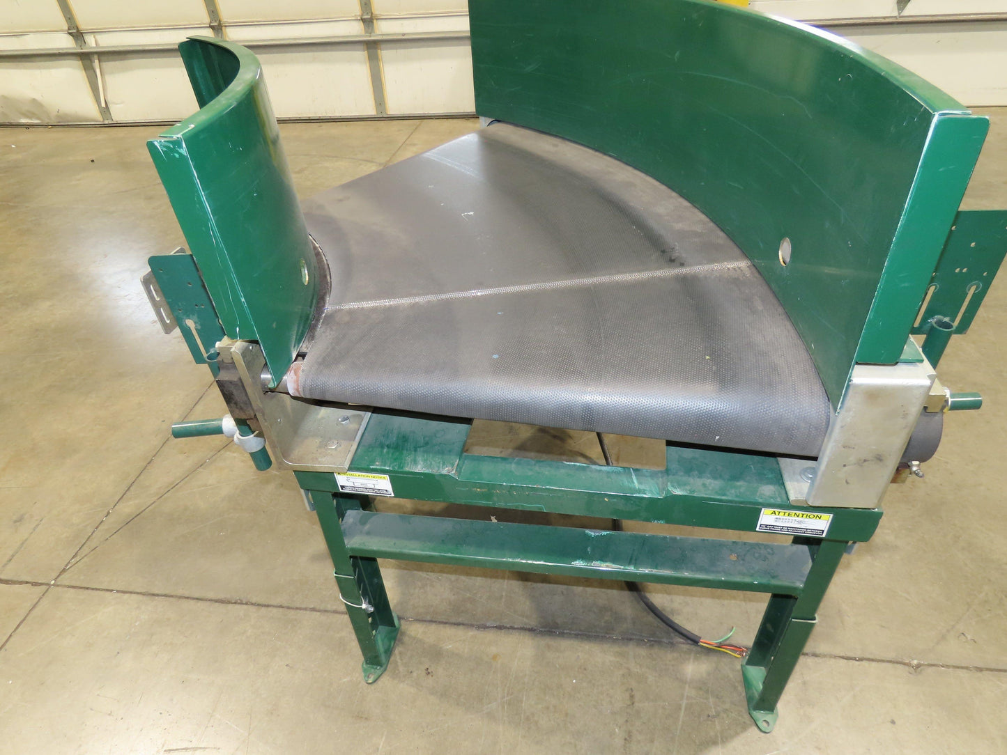 Transnorm TS1500/100 60° LH Curve 24" Belt Conveyor 210 FPM Belt Drive 460V 3PH