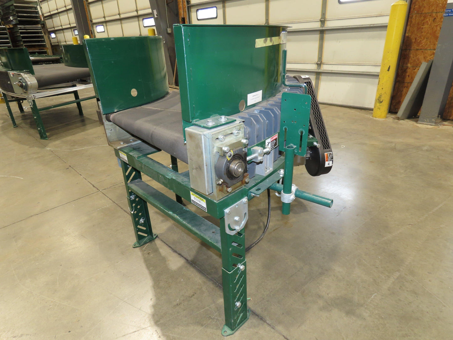 Transnorm TS1500/100 60° LH Curve 24" Belt Conveyor 210 FPM Belt Drive 460V 3PH