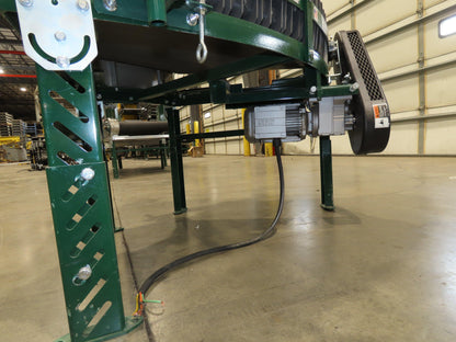 Transnorm TS1500/100 60° LH Curve 24" Belt Conveyor 210 FPM Belt Drive 460V 3PH