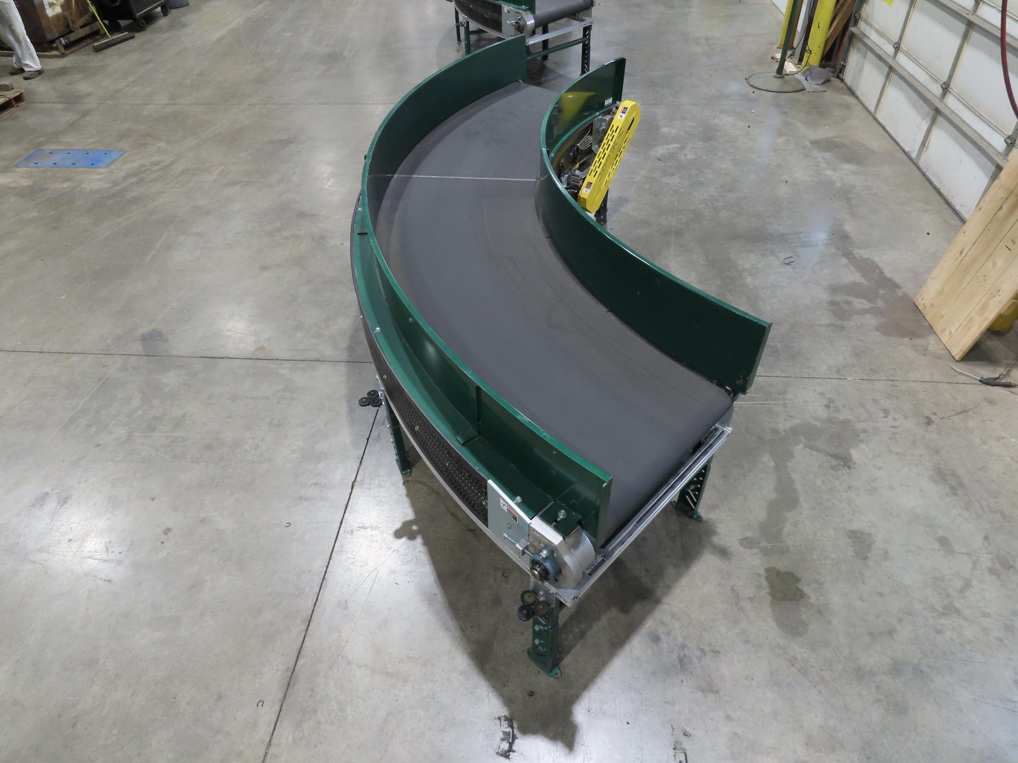 Transnorm TS1500/140 90° RH Curve 32" Belt Conveyor 420 FPM Belt Drive 460V 3PH