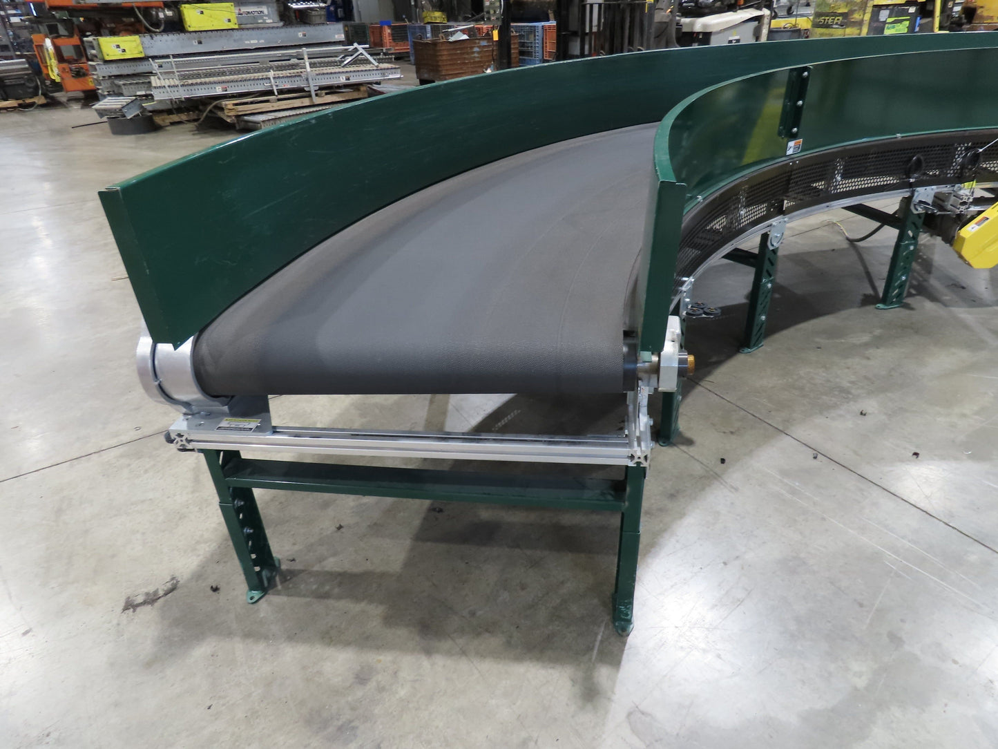 Transnorm TS1500/140 90° RH Curve 32" Belt Conveyor 420 FPM Belt Drive 460V 3PH