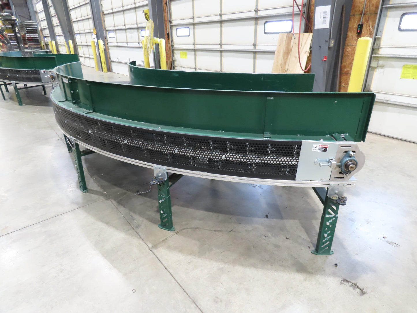 Transnorm TS1500/140 90° RH Curve 32" Belt Conveyor 420 FPM Belt Drive 460V 3PH