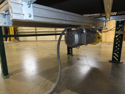 Transnorm TS1500/140 90° RH Curve 32" Belt Conveyor 420 FPM Belt Drive 460V 3PH