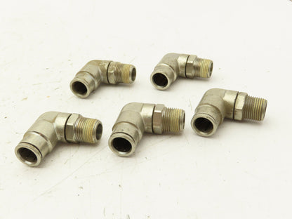 Norgren 124470738 Pneufit Swivel Male Elbow 1/2" OD Tube 3/8" MNPT Lot of 5
