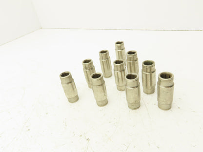 Norgren 120200700 Pneufit Union 1/2" OD x 1/2" OD Tube Push Connect Lot of 10