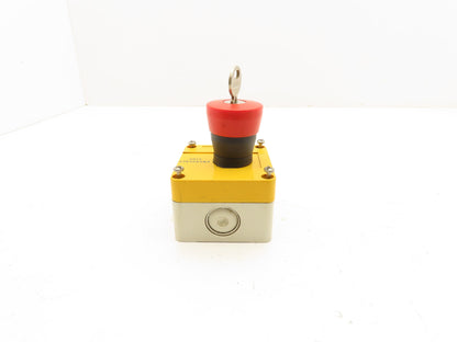 Baco LBX11302 Red E-Stop Key Reset Enclosure 3x3"