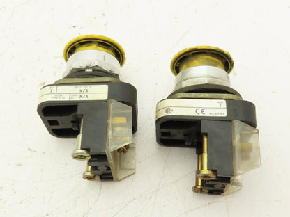 Allen Bradley 800T-FXD4 Yellow Push/Pull Button 30mm Lot of 2