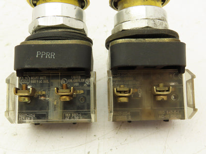 Allen Bradley 800T-FXD4 Yellow Push/Pull Button 30mm Lot of 2