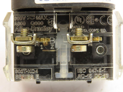 Allen Bradley 800T-FXA5 Red Mushroom Push/Pull E-Stop Button 30mm