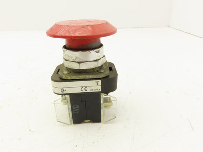 Allen Bradley 800T-FXA5 Red Mushroom Push/Pull E-Stop Button 30mm