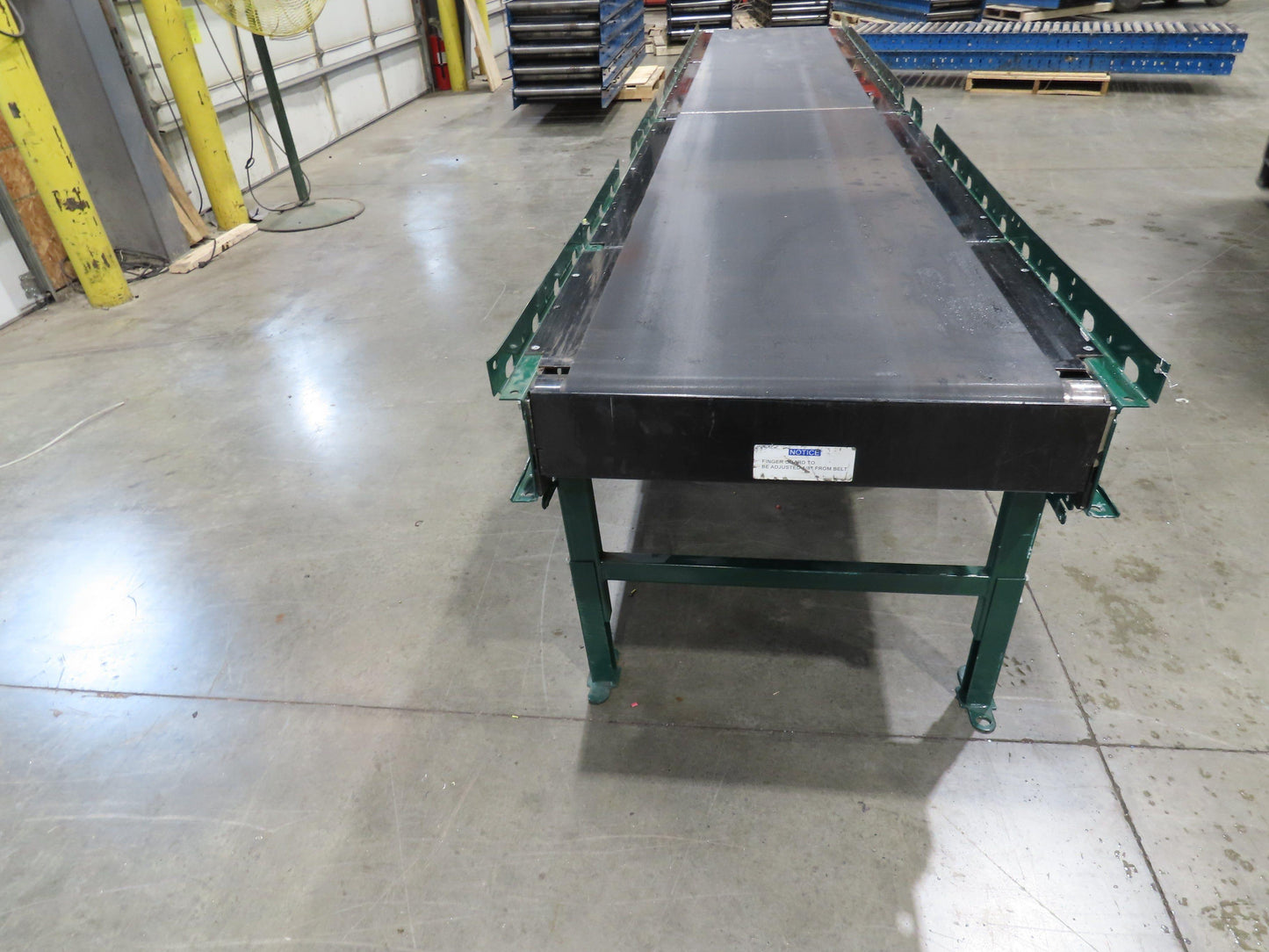 Dematic Rapistan 31"x 14' Slider Bed Conveyor 24" Belt 420fpm Belt Drive 460V