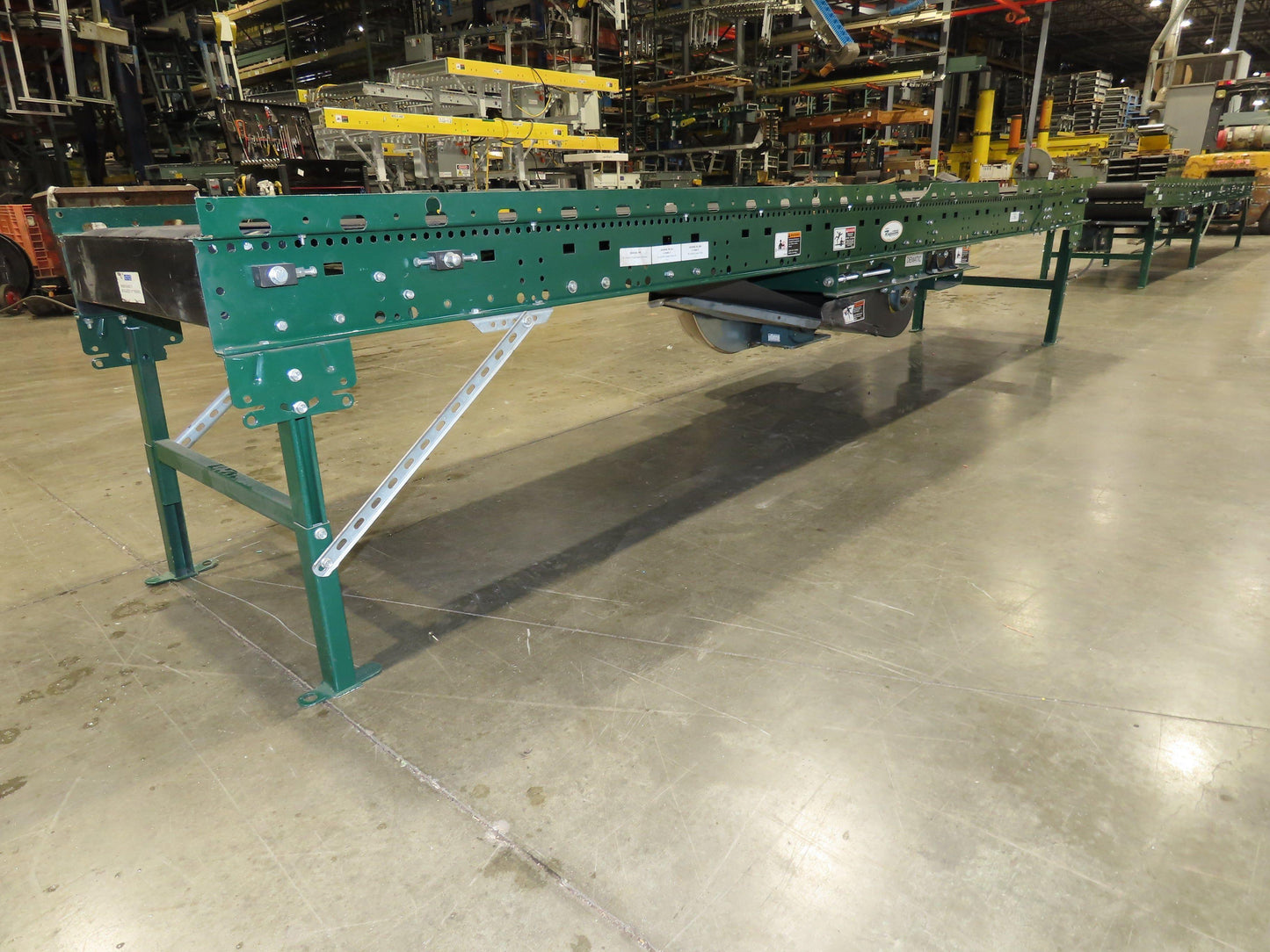 Dematic Rapistan 31"x 14' Slider Bed Conveyor 24" Belt 420fpm Belt Drive 460V