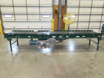 Dematic Rapistan 31"x 14' Slider Bed Conveyor 24" Belt 420fpm Belt Drive 460V