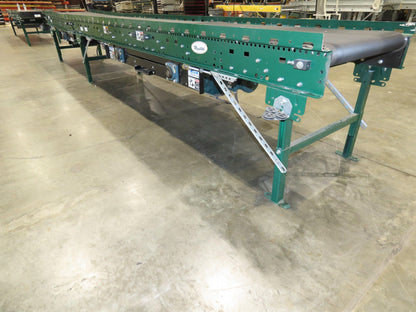 Dematic Rapistan 31"x 18' Gapper Conveyor 26" Belt 3-Speed 235-335fpm Belt Drive
