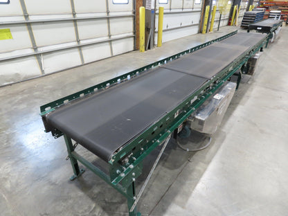 Dematic Rapistan 31"x 18' Gapper Conveyor 26" Belt 3-Speed 235-335fpm Belt Drive