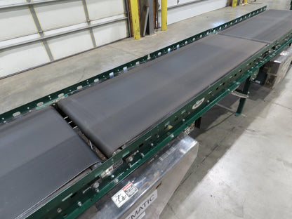 Dematic Rapistan 31"x 18' Gapper Conveyor 26" Belt 3-Speed 235-335fpm Belt Drive