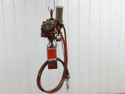 Chicago Pneumatic 1/4 Ton 500Lb Power Vane Air Chain Hoist 14' 8" Lift Pendant