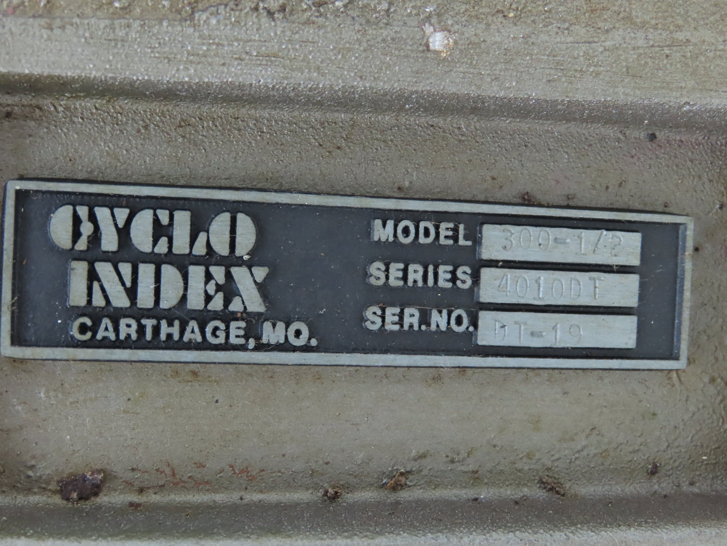 Cyclo Index 4010DT 300-1/2 Dial Table 2-Stop Cam Drive Indexer 180° Rotary 6.5"