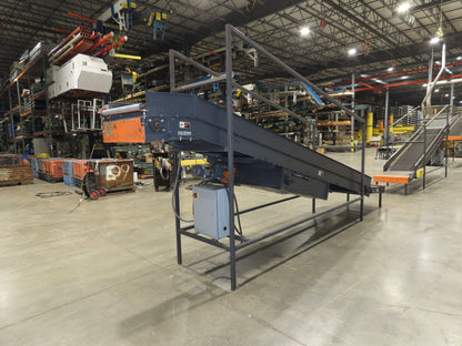 Alvey 28"x 17' Slider Bed 24" Belt Incline Conveyor Variable Speed Drive 460V