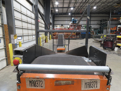 Alvey 28"x 17' Slider Bed 24" Belt Incline Conveyor Variable Speed Drive 460V