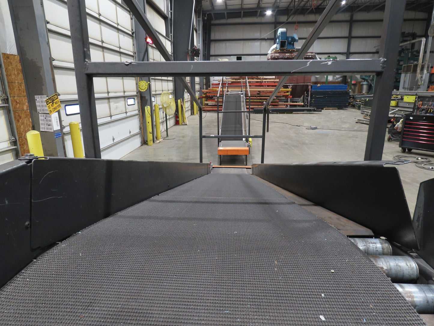 Alvey 28"x 17' Slider Bed 24" Belt Incline Conveyor Variable Speed Drive 460V