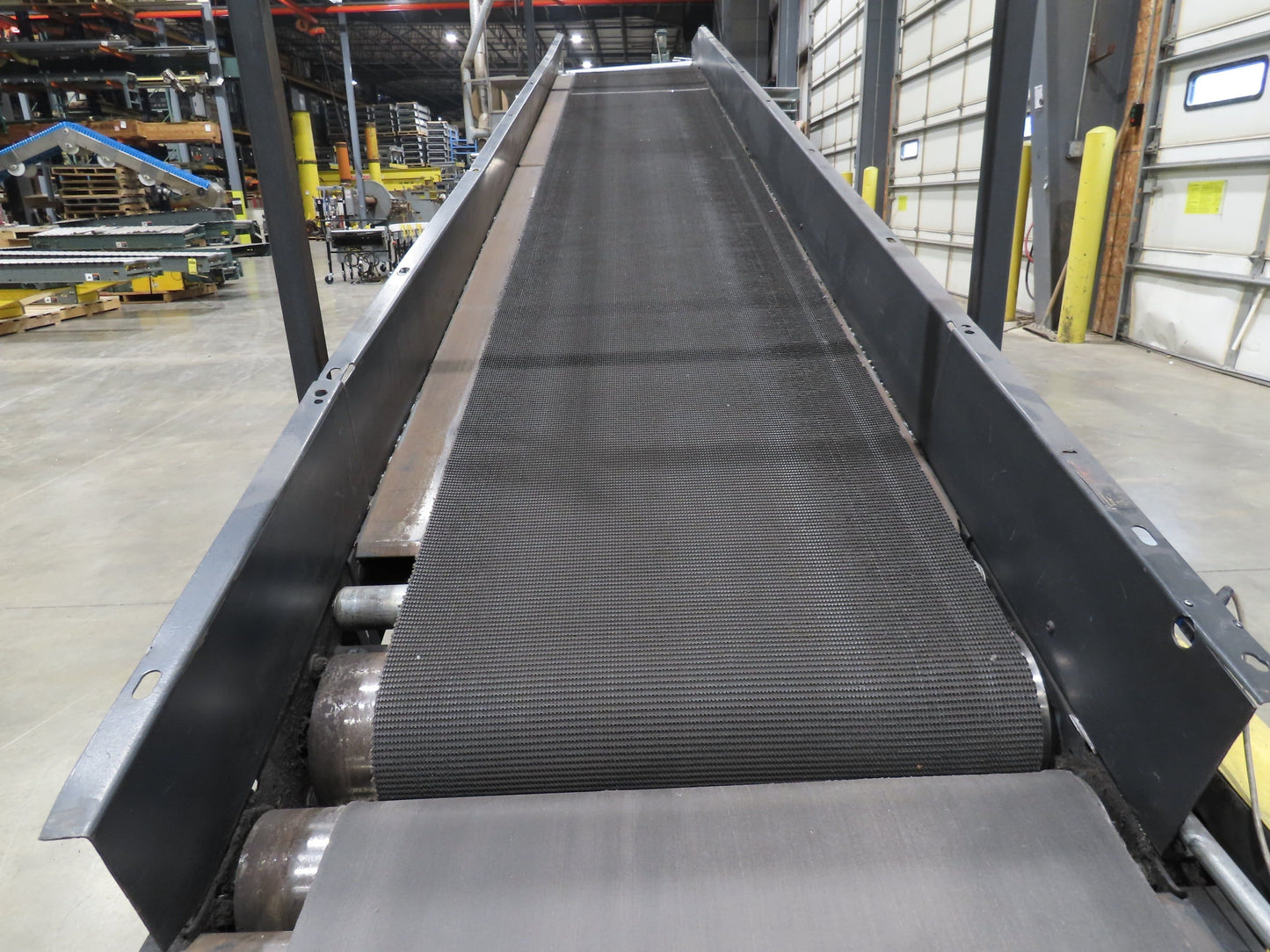 Alvey 28"x 17' Slider Bed 24" Belt Incline Conveyor Variable Speed Drive 460V