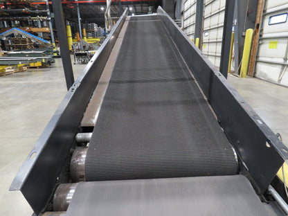 Alvey 28"x 17' Slider Bed 24" Belt Incline Conveyor Variable Speed Drive 460V