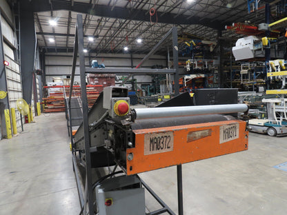 Alvey 28"x 17' Slider Bed 24" Belt Incline Conveyor Variable Speed Drive 460V