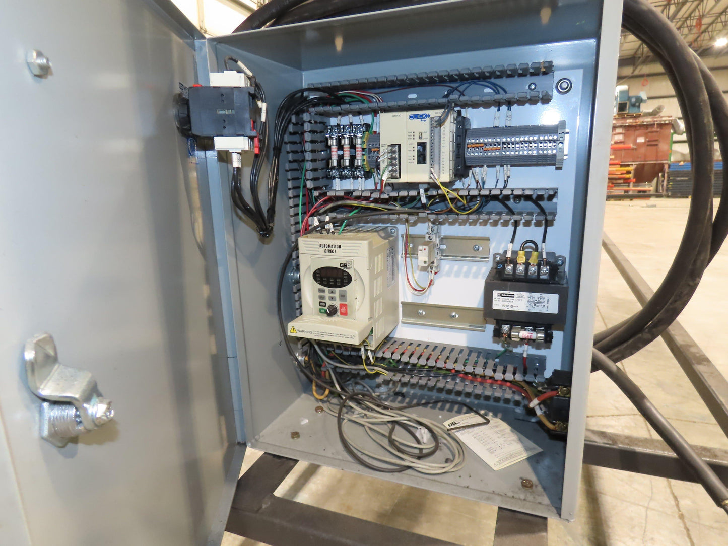 Alvey 28"x 17' Slider Bed 24" Belt Incline Conveyor Variable Speed Drive 460V