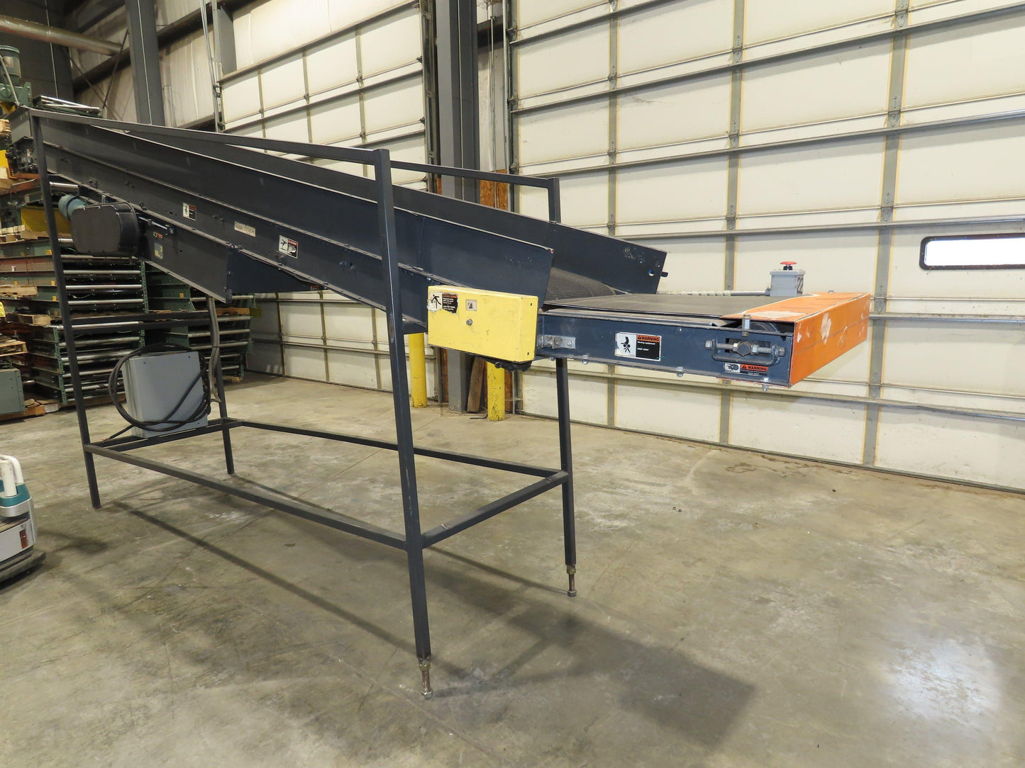 Alvey 28"x 17' Slider Bed 24" Belt Incline Conveyor Variable Speed Drive 460V