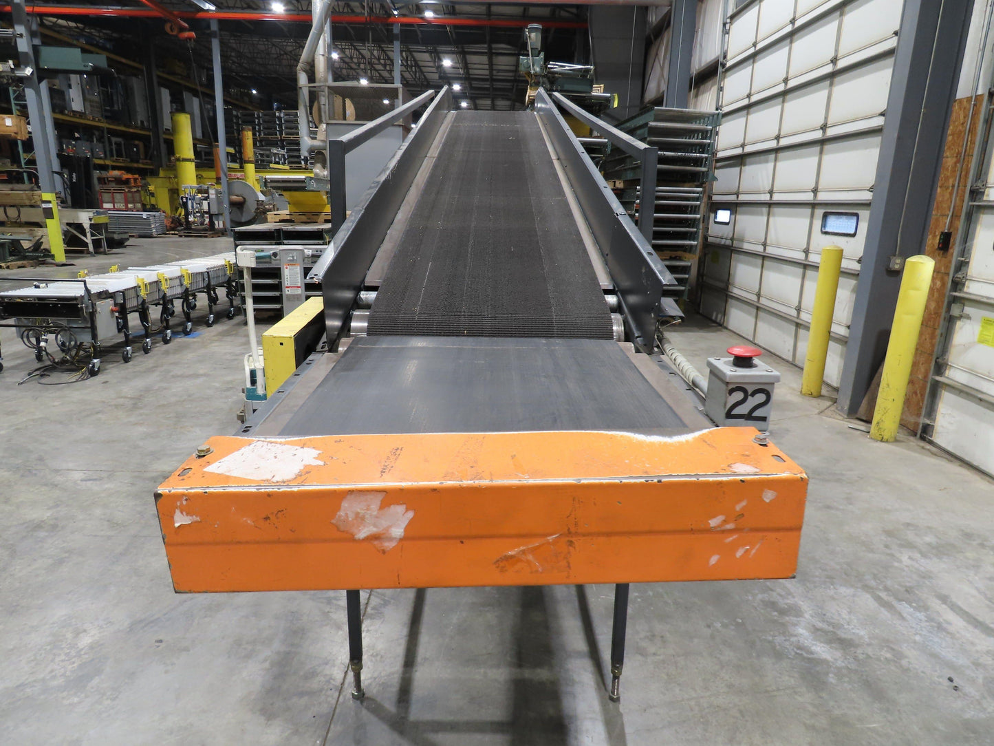 Alvey 28"x 17' Slider Bed 24" Belt Incline Conveyor Variable Speed Drive 460V