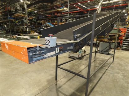 Alvey 28"x 17' Slider Bed 24" Belt Incline Conveyor Variable Speed Drive 460V