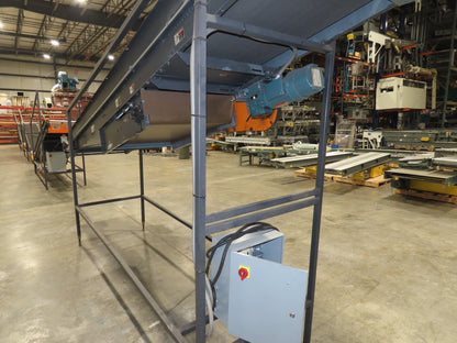 Alvey 28"x 17' Slider Bed 24" Belt Incline Conveyor Variable Speed Drive 460V