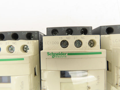 Schneider Electric LC1D09 Contactor 120V Coil 3 Pole Lot of 5