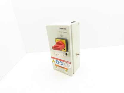 Dematic Manual Motor Circuit Breaker Contactor Disconnect Box 480V 140M-C2E-B63