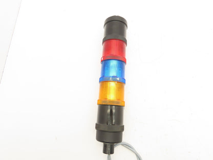 Pepperl+Fuchs VBA-4A-70MM VAZ-LED Stack Light Tower w/Horn Red Blue Amber 24V