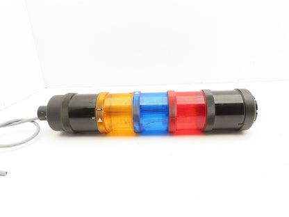 Pepperl+Fuchs VBA-4A-70MM VAZ-LED Stack Light Tower w/Horn Red Blue Amber 24V