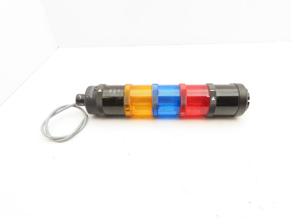 Pepperl+Fuchs VBA-4A-70MM VAZ-LED Stack Light Tower w/Horn Red Blue Amber 24V