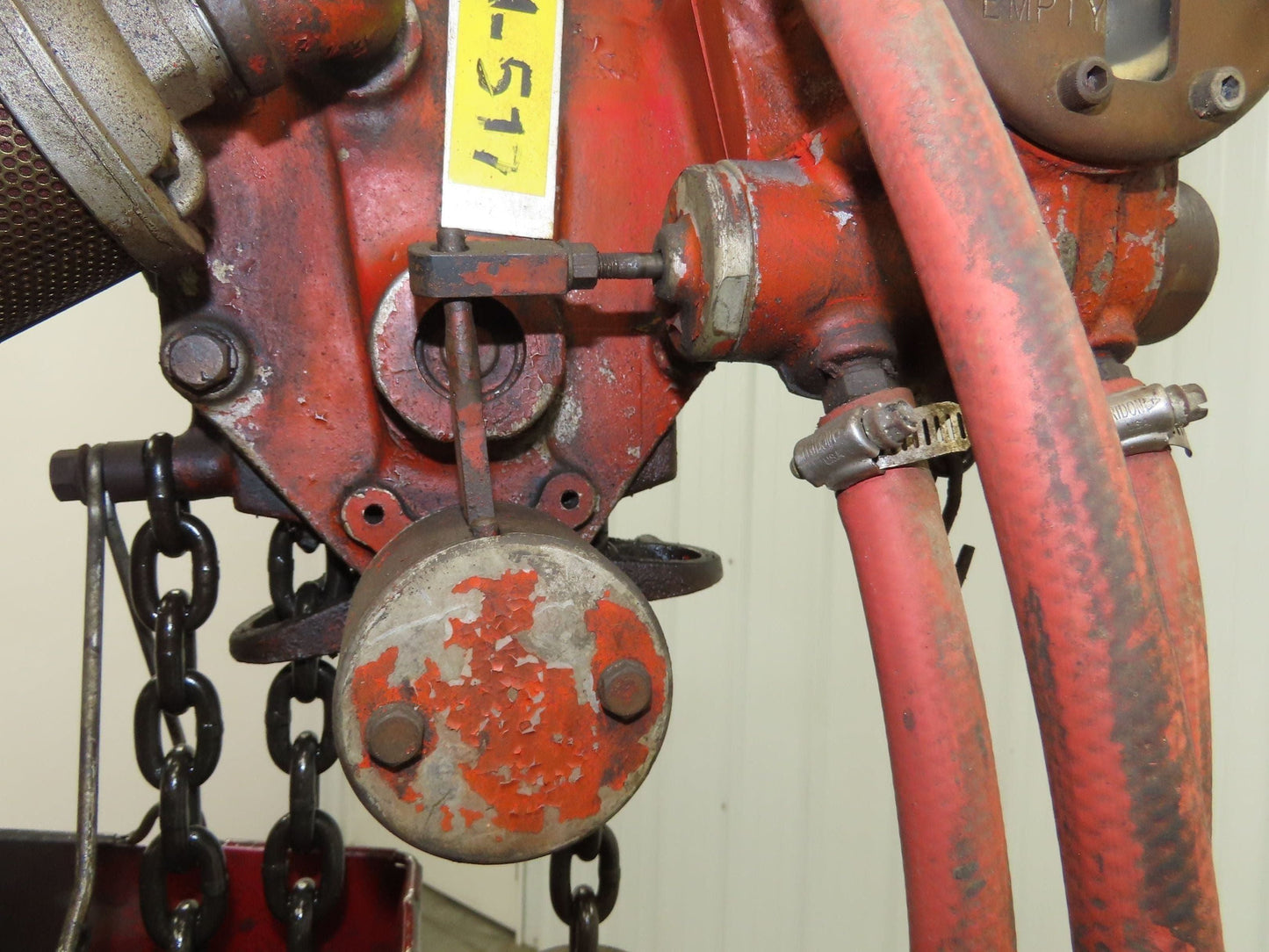 Chicago Pneumatic 1/2 Ton 1000Lb Power Vane Air Chain Hoist 10' 8" Lift Pendant