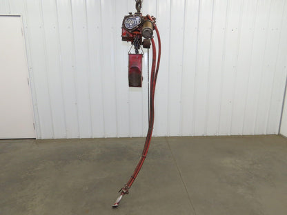 Chicago Pneumatic 1/2 Ton 1000Lb Power Vane Air Chain Hoist 10' 8" Lift Pendant