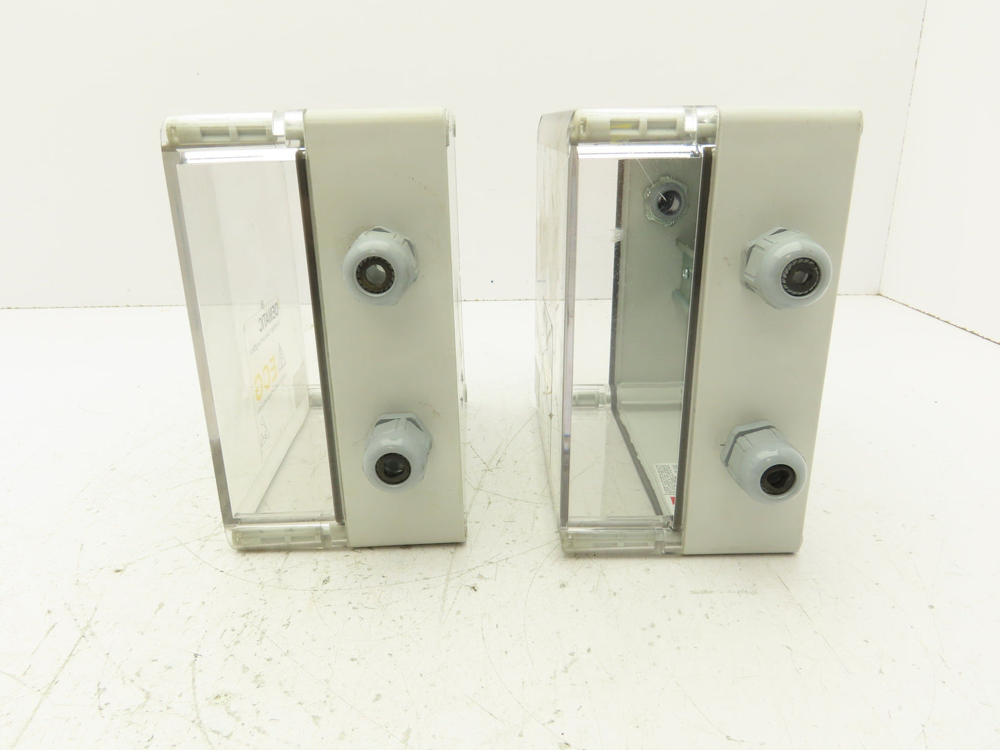 Hoffman 181810PCECC Polycarbonate Terminal Box 168.5x92mm Clear Cover Lot of 2