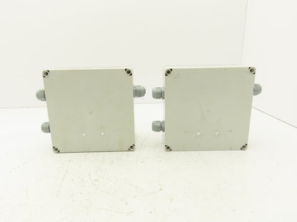 Hoffman 181810PCECC Polycarbonate Terminal Box 168.5x92mm Clear Cover Lot of 2