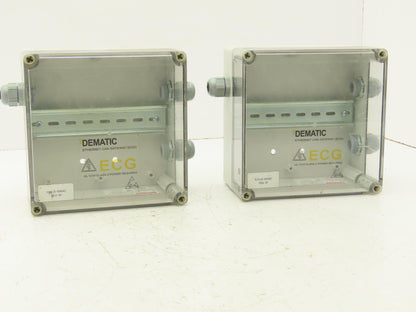 Hoffman 181810PCECC Polycarbonate Terminal Box 168.5x92mm Clear Cover Lot of 2
