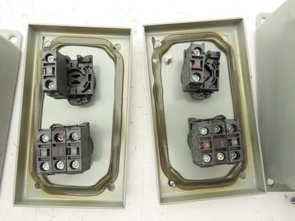 SCE-2PBI Pushbutton Control Station Enclosure Start/Stop 2-Button Box Lot of 2