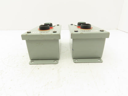 SCE-2PBI Pushbutton Control Station Enclosure Start/Stop 2-Button Box Lot of 2