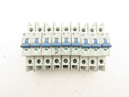 Allen Bradley 1489-A1D150 Circuit Breaker 1 Pole 15A Lot of 9