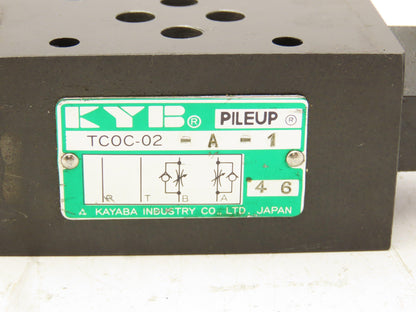 Kayaba TCOC-02-A-1 Pileup Valve Hydraulic Flow Control Sandwich Valve