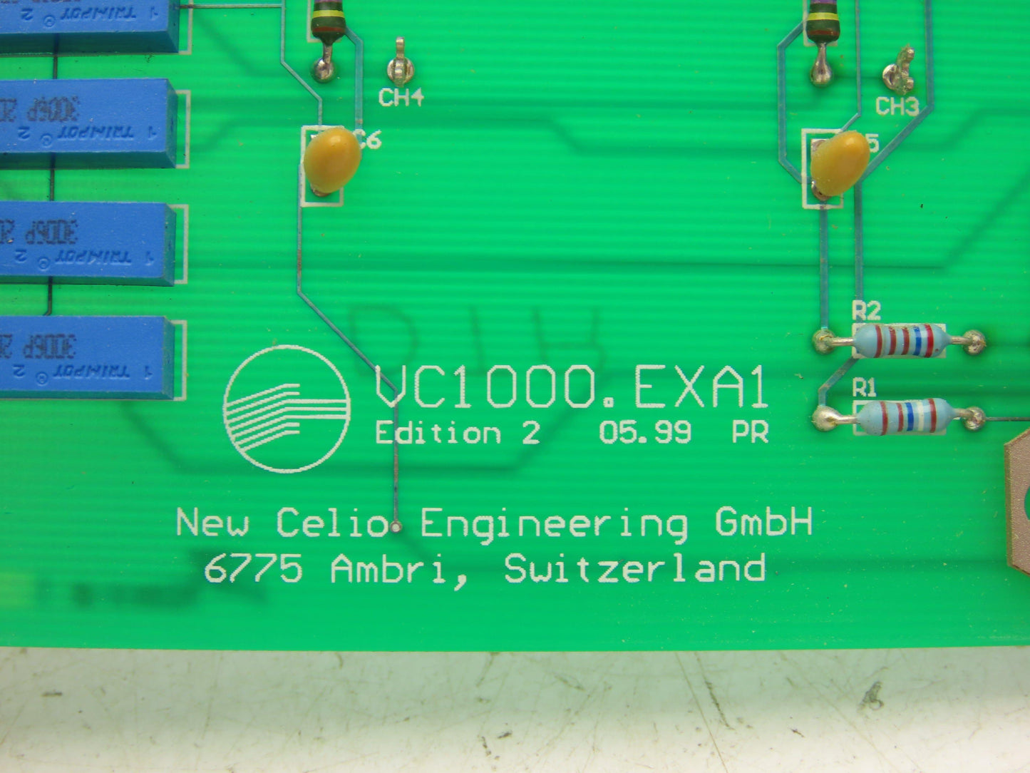 Celio VC1000EXA1 Graphic Art PLC Slot Rack Control Card 	Viscolor 2200