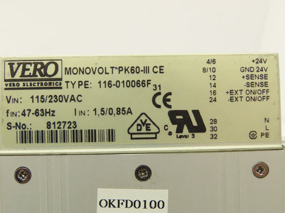 Celio RVC1000PS1 Vero Power Supply IN 115/230V Out 24VDC Monovolt Viscolor 2200