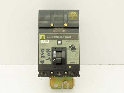 Square D FA36030 I-Line Circuit Breaker 30A 3 Pole 600V Plug-On Ser 2 Gray Face
